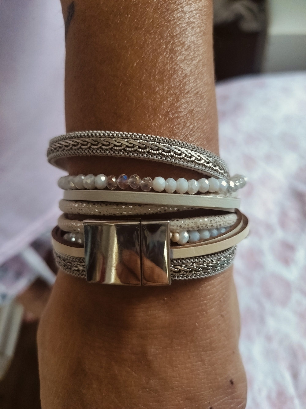 Silver Multi-Strand Wrap Bracelet - Unbranded